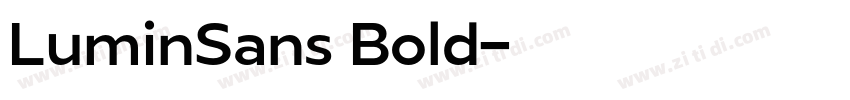 LuminSans Bold字体转换